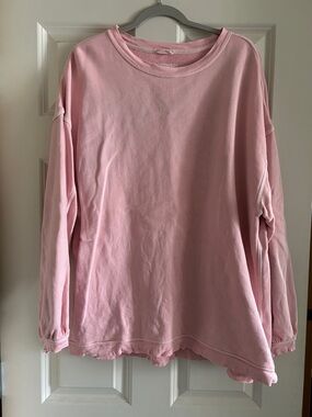 aerie Light Pink Cozy Crew Sweatshirt M
